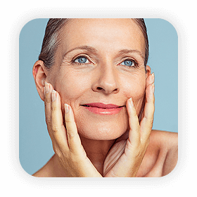 Woman Smiling after a cosmetic procedure