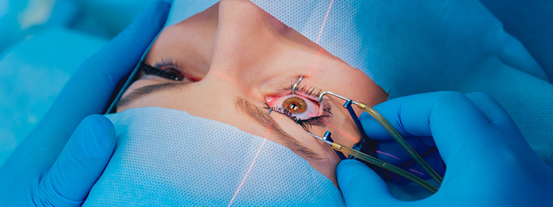 Woman Undergoing Eye Surgery