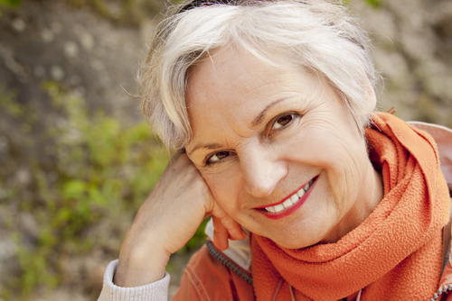 woman smiling at camera 